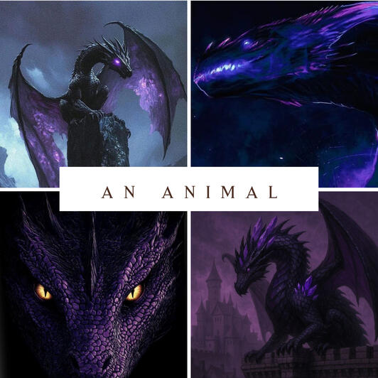 A collage of dragon images