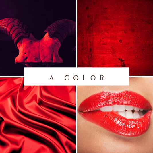 Collage of red images