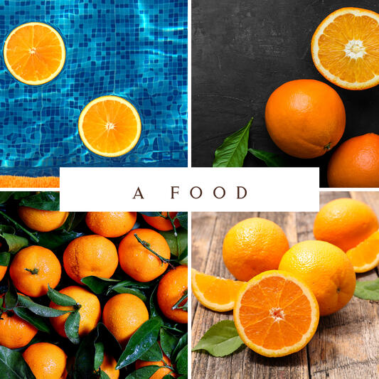 A collage of oranges.