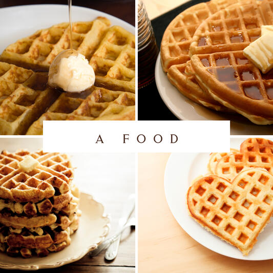 A collage of waffles.