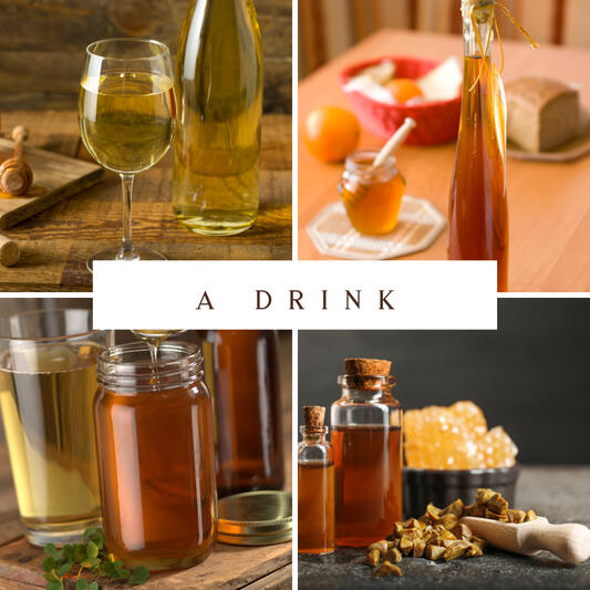 A collage of mead images